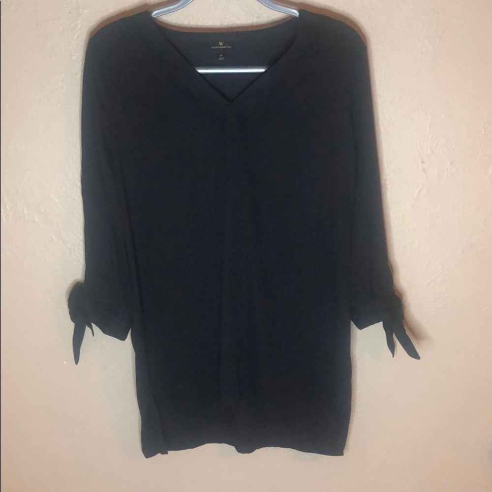 Black Chiffon Dressy Shirt